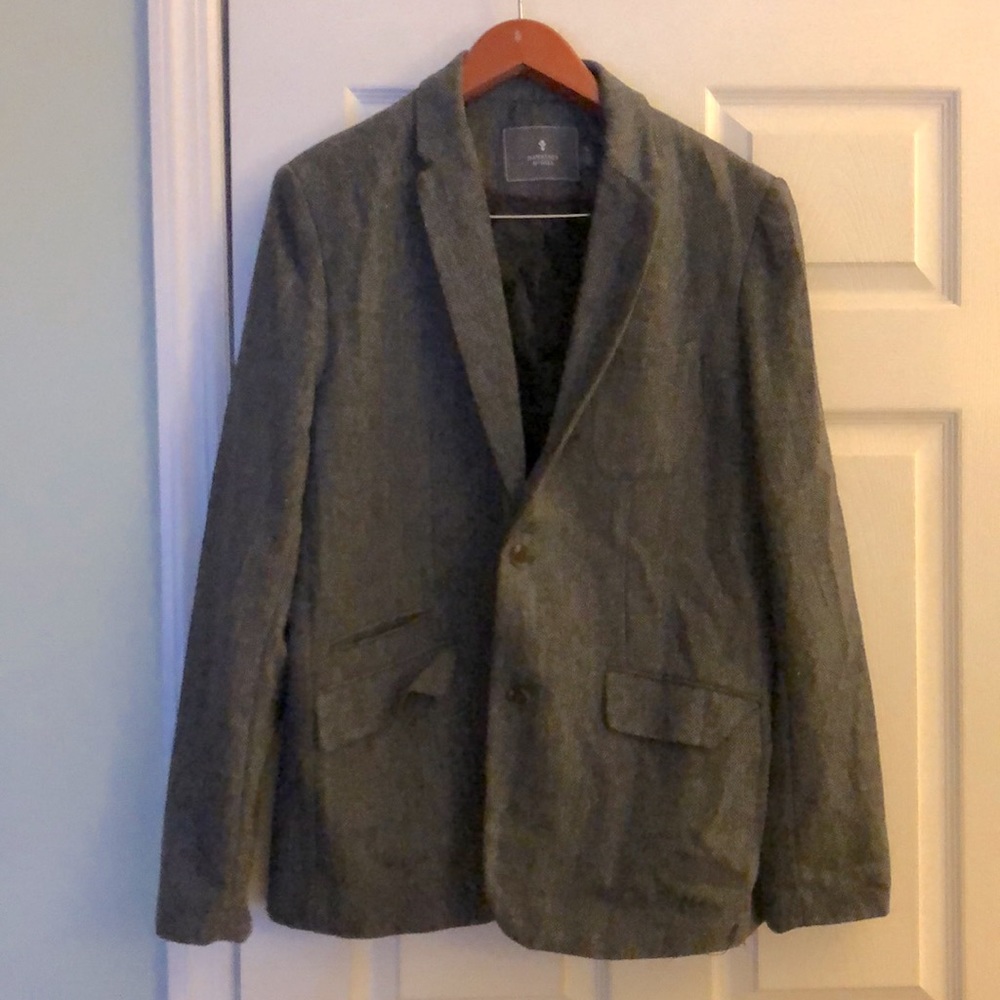 Men’s Grey Tweed Herringbone Blazer